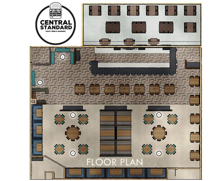Central standard restaurant waukee homefront interior design